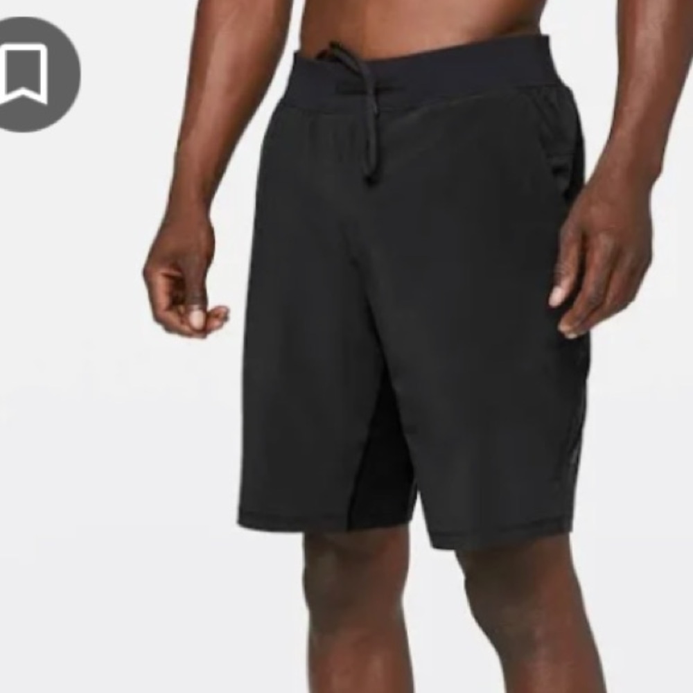 Lululemon black T.H.E shorts size medium running gym workout